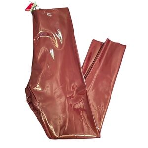 Commando Faux Patent Leather  Burgundy Leggings , size XL